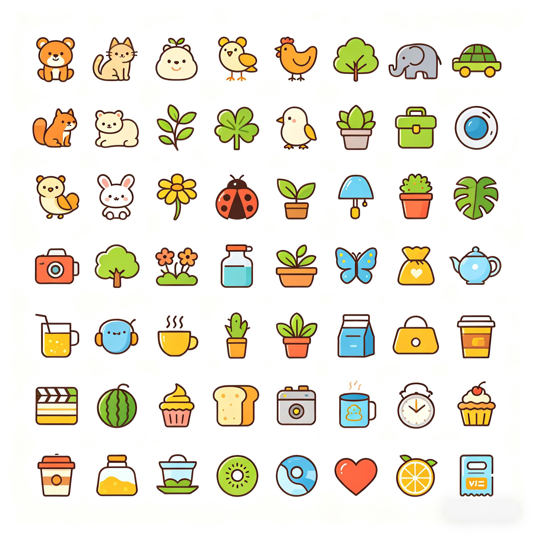 可爱日常生活图标包